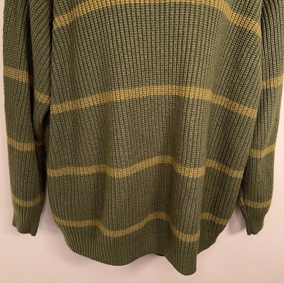 XL PG Field Green Academia Knit Sweater Long Sleeve Stripes Mens Outdoor - Picture 5 of 13